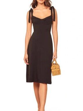 NWOT Reformation Wells Tie Shoulder Stretch Dress